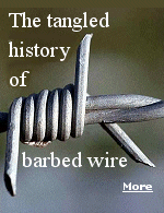 In 1874, the Illinois farmer and New Hampshire native, fastening sharpened metal knots along thick threads of steel, created barbed wire.